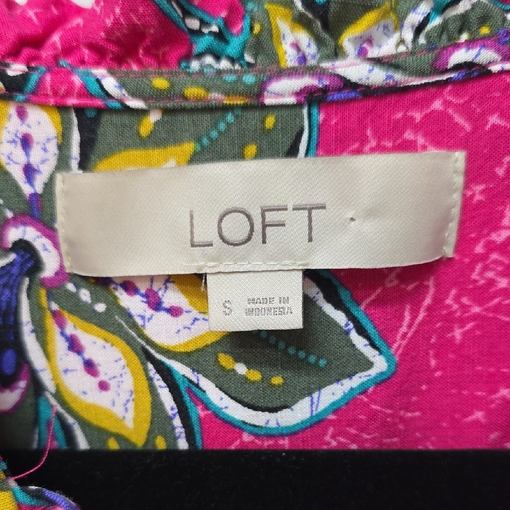 LOFT Pink Floral Dress - Sz S - Picture 2 of 6